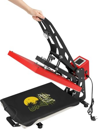 Transferpresse Heißpresse - 40x50cm Multifunktionale Heißpressmaschine, 2500W 250°C Heat Press DIY Textilpresse für Hüte Mützen T-Shirts