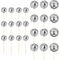 24 Discos Cake Inserts Cupcake Toppers Ornament Per Feste A Tema Elegante Celebrazione Accessori Per Torta