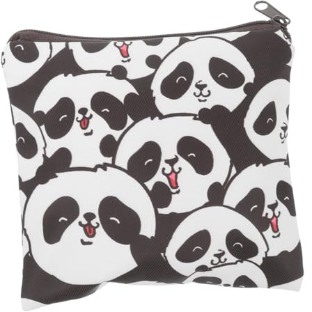 Beaupretty Bolsa para Compresas y Tampones Pouch Sanitario Compacto y Portátil para Mujer Organizador de Higiene Femenina con Diseño de Panda para y Diario