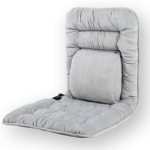 Cojín Calefactable USB For Asiento, Manta Calefactable Inteligente For Aliviar El Dolor De Espalda, Cuello Y Hombros. Ideal For Actividades Al Aire Libre, Camping, Hogar Y Silla De Oficina(Gray)