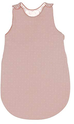 Nattou PURE Gigoteuse 4-saisons 100% coton avec Fermeture Éclair et Boutons-Pression, 70 cm, Vieux Rose, 998031