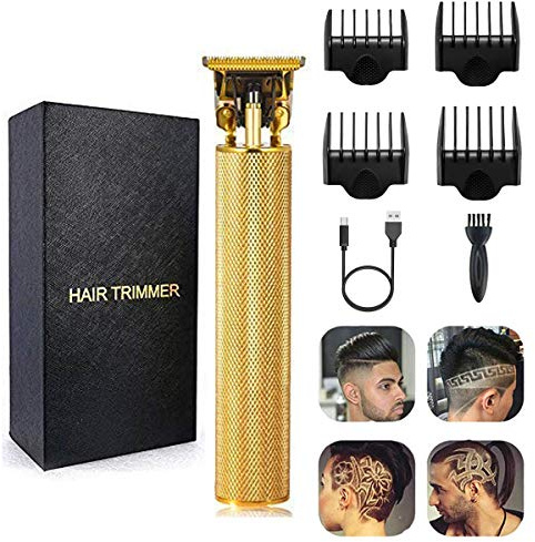 DEYOT Professional Hair Clippers for Men Electric Haircut Kit Hair Trimmer Grooming Waterproof Rechargeable Close Cutting T Blade Trimmer USB Rechargeable Clippers for Hair Cutting with Guide Combs