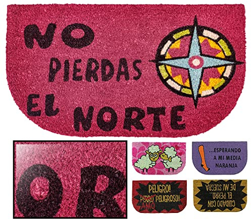 LucaHome - Felpudo Coco 40x70 Antideslizante, Felpudo Entrada casa no Pierdas el Norte, felpudos Entrada casa, tapete Interior o Felpudo Exterior