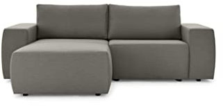 LOOKS by Wolfgang Joop Looks II Designer Ecksofa, Eckcouch, beidseitig montierbar, Polstersofa, grau, 242x160x70 cm