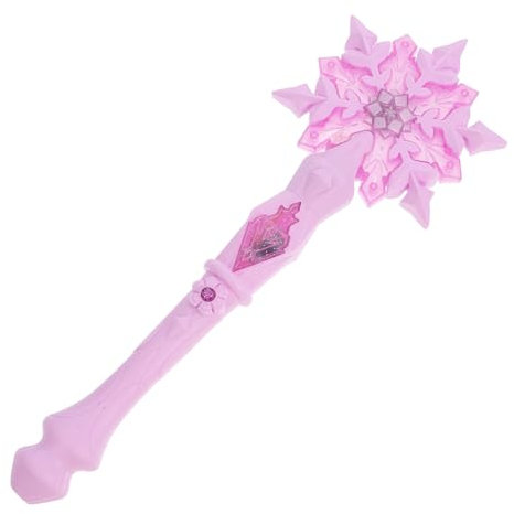 MAGICLULU Schneeflocke Magischen Zauberstab 1 Stück Prinzessinnen Zauberstab Leuchtender Schneeflocken Leuchtstab Für Weihnachten Halloween Partyzubehör Geburtstagsparty Zubehör (Ohne Batterien)