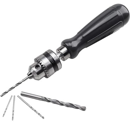 Trapano Mandrino Trapano a Mano Set con 1.5 2.0 3.0 5.0mm Bit Strumento di Perforazione Manuale Multifunzione Trapano a Mano Strumento FAI DA TE Trapano a Mano