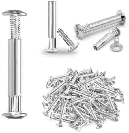 Idota 100 Stück Hülsenschrauben M4 Verbindungsschrauben 30-40 mm Möbelverbinder Schrankverbinder, 50 x Hülsenschrauben, 50 x Hülsenmutter