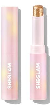 SHEGLAM Crystal Jelly Glaze Eye Shadow Stick Eyeliner Brightener Pencil with Brush Easy to Blend Long Lasting Shimmer-Golden Girl