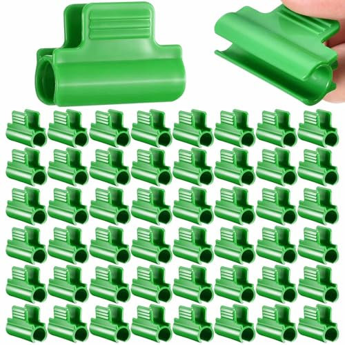 Lot de 50 clips de fixation de serre tunnel vert en plastique 11 mm