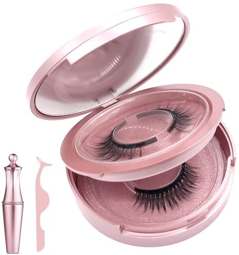 ZYEKIU Faux Cils Magnetique Naturel, Réutilisable Cils Magnetique, Extension Faux Aucune Colle Requise, Extension Kit Rehaussement de Cil Professionnel, Convient aux Débutants