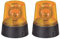 Relaxdays Rundumleuchte, 2er Set, drehender Reflektor, Geburtstag, batteriebetrieben, LED Partylicht, orange/schwarz