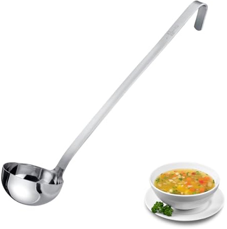 Westmark Schöpfkelle Pro – Kleine Edelstahl Suppenkelle für die Profi-Küche– Schöpflöffel für Saucen, Dressings & Co – Silber, Ø 9 cm, 200 ml