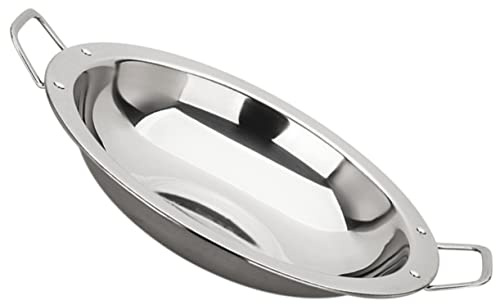 Ciieeo Pentola Acciaio Inossidabile Uso Quotidiano Doppia Impugnatura Tegame Casa Resistente Induzione Compatibile Cucina Accessorio Professionale