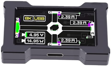 ASHATA 8K USB C Navdock med Full Color Display, Expander för Bärbar Dator