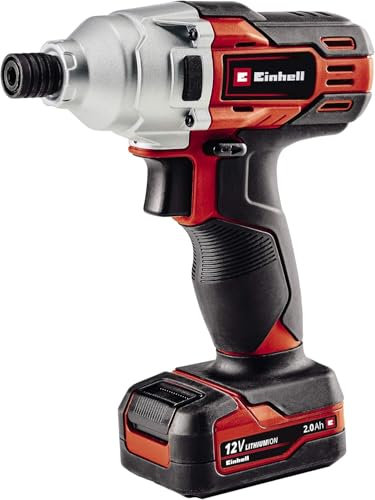 Einhell TE-CI 12 Li Cordless Impact Driver With Battery And Charger | 90Nm, Effortless Driving of Large/Long Screws, Short + Lightweight Design, LED Light, Hexagon Fitting