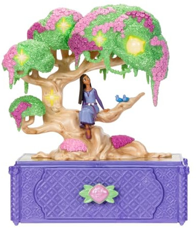 Disney's Wish Musical Wishing Tree Jewellery Box with Featured Iconic Song from Movie. Includes Accessories In Drawer For Added Play. Perfect for Girls Aged 3+, Purple