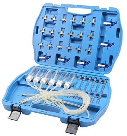 SLPRO KfZ Dog Rücklaufmengen Prüfgerät | Prüfgerät | Rücklauf Tester | für Common Rail Motoren | bis zu 6 Einspritzdüsen | mit Transportkoffer