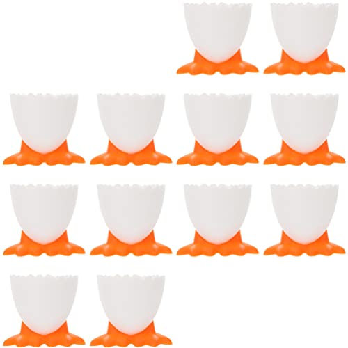 Alipis 12pièces Coquetiers Design Cartoon Pour Œufs Coque Support Adorable Pour Déjeuner Pour Familles Et Fêtes