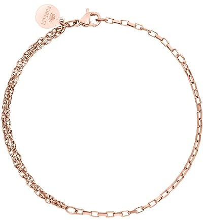Purelei Kumu O Mix Armband (Roségold) – Elegantes, verspieltes Damen Armband mit Plättchen – Edelstahl 18K – Verstellbare Länge 16,5/18,5/20 cm – Hawaiianisch inspiriert