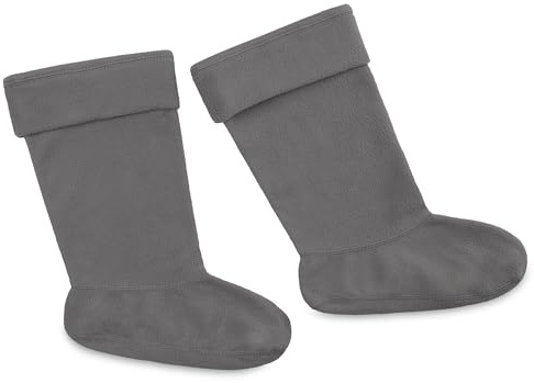 CityComfort Calze Termiche Donna - Calze Invernali Donna per Stivali in Gomma 36-41 - Calzini Riscaldanti in Caldissimo Pile per Escursionismo Trekking (Grigio, 40/41 EU)