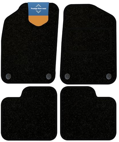 Prestige Floor Mats Ltd Prestige Mats, Custom Fit Car Floor Mat for FIAT 500, 2012 Onwards NOT ELECTRIC OR HYBRID, Black Carpet, Non-Slip, Edged with Black Binding