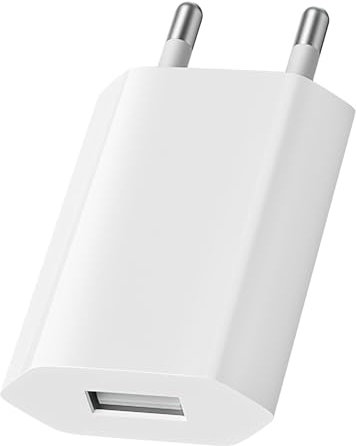 Prise Chargeur USB Secteur,Universel 5V 1A Adaptateur USB Embout Chargeur Rapide pour i-Phone 12/12 Pro Max/11/11 Pro Max/SE/XR/8/7/6/Samsung/Xiaomi/Huawei Smartphones,Smartwatch,Tablettes,Pad