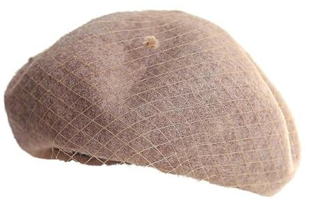 FJISD 1/2 pièces bérets en Laine pour Femmes avec Voile et Fleur béret français Vintage Taille Unique pour la Plupart des Peintres réglables Chapeau Chaud Hiver Automne Chapeau