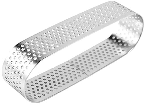 Pylorixz 8 PièCes Moules à Ovale Mousse à Dessert FrançAis Anneau de Aux Fruits Anneau de Quiche Moule à Gâteau, Anneau de Mousse à en Acier Inoxydable