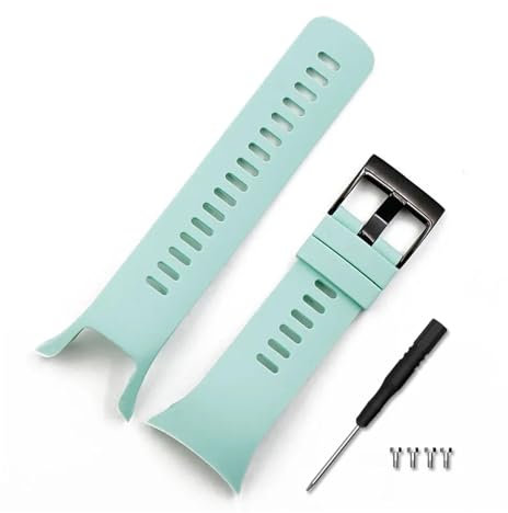 AXTGBHL Accesorios de reloj, correa de silicona con hebilla for SUUNTO 5, compatible con Spartan cool running Trainer, Correa deportiva, correa de reloj for hombres y mujeres(Mint Green)