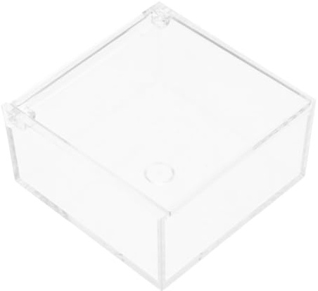 Cabilock Caja de Acrílico Transparente Cuadrada para Almacenamiento de Artículos Pequeños con Tapa Organizador Elegante con Fácil Acceso y Exhibición para Oficina y Hogar