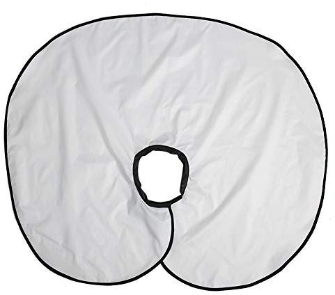 Scialle per taglio di capelli, mantella parrucchiere protettiva e antistatica per servizi di parrucchiere. (White)