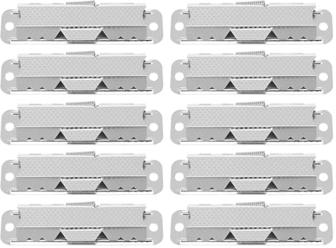 HOMOCONO Lot de 10 Pinces à Dossier Métal Argenté 85 Mm, Clips de Fichier de Bureau Multifonctionnels pour Organisation de Documents, Rangement de Papiers et Menus au Bureau L’école