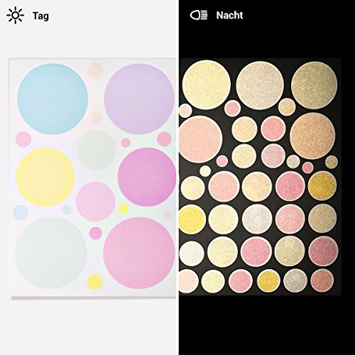 Motoking Reflektierende Aufkleber für Fahrrad, Helm und mehr - Pastellpunkte