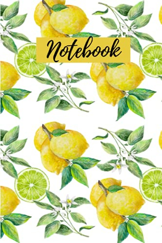 Notebook: 100 6x9 lined pages with a lemon themed cover