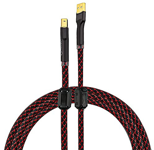 Tertullus HiFi USB Kabel 1.5m USB-A Auf USB-B Dac A-B USB Audio Kabel USB Druckerkabel USB Digital Kabel Für Audio-streaming, Dac Und Computer, Soundkarte, Decoder, Verstärker, Digitalplayer