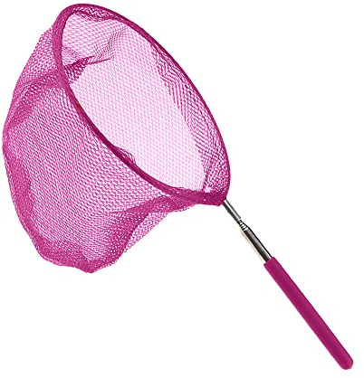 D.A.Y. Republic 27” Kids Extendable Fishing Net – Bug, Insect, Fish, Crab Catcher Toy Age 3+ with Telescopic Handle, 36–68cm, (Pink)