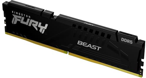 Kingston FURY Beast Schwarz DDR5 32GB 5200MT/s CL36 DIMM Desktop Gaming Speicher Einzelnes Modul AMD EXPO und Intel XMP - KF552C36BBE-32