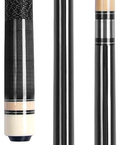 AKLOT Billard-Queues, Set aus 4 Billard-Queues 147 cm aus kanadischem Ahornholz, für professionelle Billardspieler, 510 g / 538 g / 566 g / 595 g (1 Stück 595 g)