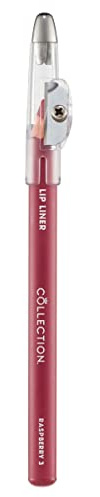 Collection Cosmetics Long-Lasting Lip Liner Pencil with Sharpener, Raspberry