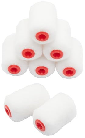 ProDec Advance Lot de 8 micro-rouleaux 50 mm poils moyens, pour une finition ultra lisse avec émulsions et peintures satinées sur murs intérieurs, plafonds, bois et métal