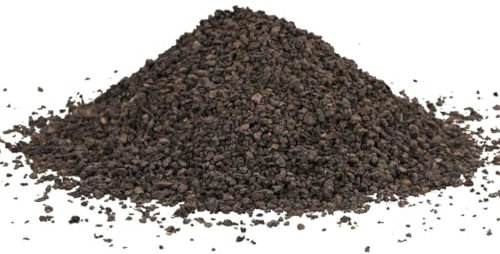 vidaXL Basalt Kies, Aquariumkies mit reichen Spurenelemente, Natürlicher feiner Dekosand für Aquarium Garten, Zierkies Basaltsplitt, Schwarz 25 kg 1-3 mm