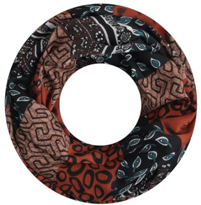 Majea Damen Loop Schal Schlauchschal Halstuch (880020) (orange 20)