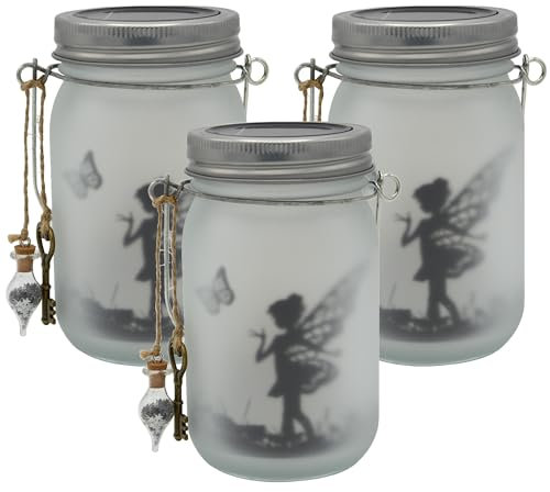Solar Leuchte Elfenglas Feenglas 3er Set