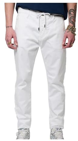 Kaporal, Jeans/Jogging, pour Homme, 70% Coton - 20% Coton_Recy - 8% Polyester - 2% Elasthanne, Coupe Tapered Slim, Couleur X White, Taille L