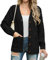 GRECERELLE Womens Cardigans Knit Ladies Long Sleeve Button Down Oversized Aran Cable Knitted Jumper Cardigan Knitwear with Pockets (Black,M)