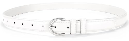 VONMELLI Women's Leather Belt For Jeans Dresses Adjustable Vintage Waist Belts For Women Fashion Leather Belt Classic Ladies Belts With Single Prong Buckle