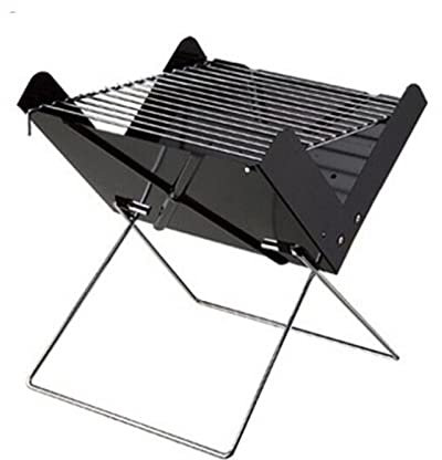 Parrilla portátil de hierro para barbacoa para mini barbacoa familiar, parrilla plegable de carbón al aire libre para 2 personas, juego de herramientas de barbacoa compacto y duradero