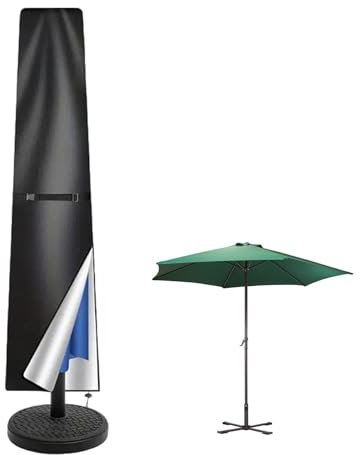 Housse Parasol, Couverture de Parasol, Housse de Protection pour Parasol, Housse de Parasol Imperméable, Housse de Parasol pour Parasol Droit, Couverture de Parapluie de Jardin, 190 x 50 cm