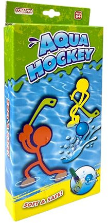 COMANSI Aqua Wasserspiel inklusive 1 aufblasbarem Ball + 2 Hockeyschläger mit Nadel. Einfach und sicher zu verwenden im Innen- und Außenbereich