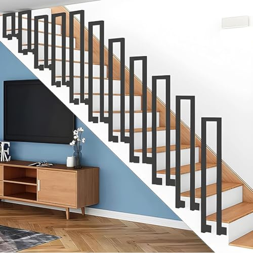 Barandilla lateral dorada antideslizante en forma de U para escaleras interiores, porche y terraza, barra de apoyo decorativa de 75 cm para seguridad de jardín y loft